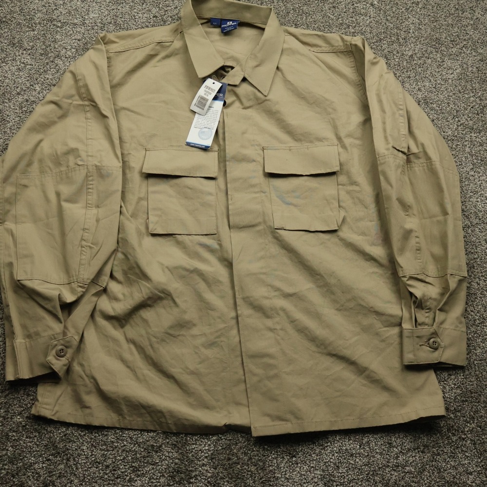 Propper Shirt Men's XL/L Khaki‎ Button Up Long Sleeve 2 Pocket NWT Workwear